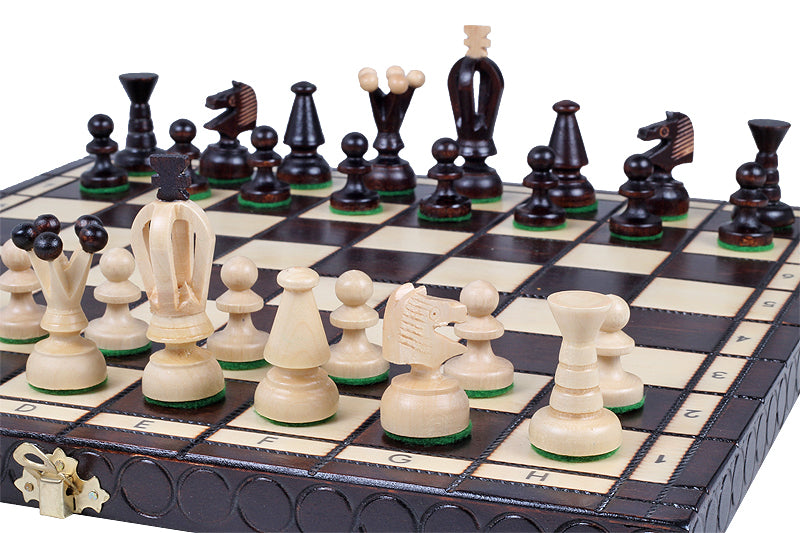 King's Medium Chess Set Brown with Insert Tray (2.36 in King / 60 mm)