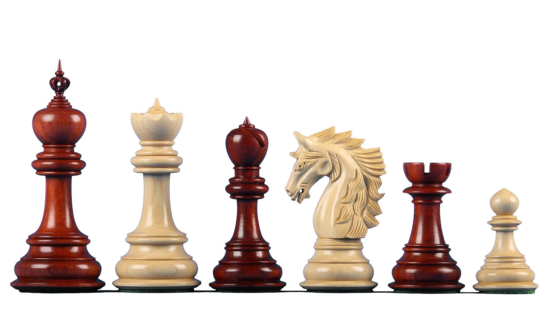 Dubliner Montgoy Padauk Chess Pieces – 5"