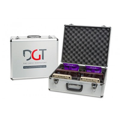 Universal Metal Case for DGT Chess Clocks – Fits 10 Units (17.5 x 14.4 x 6.3 in)