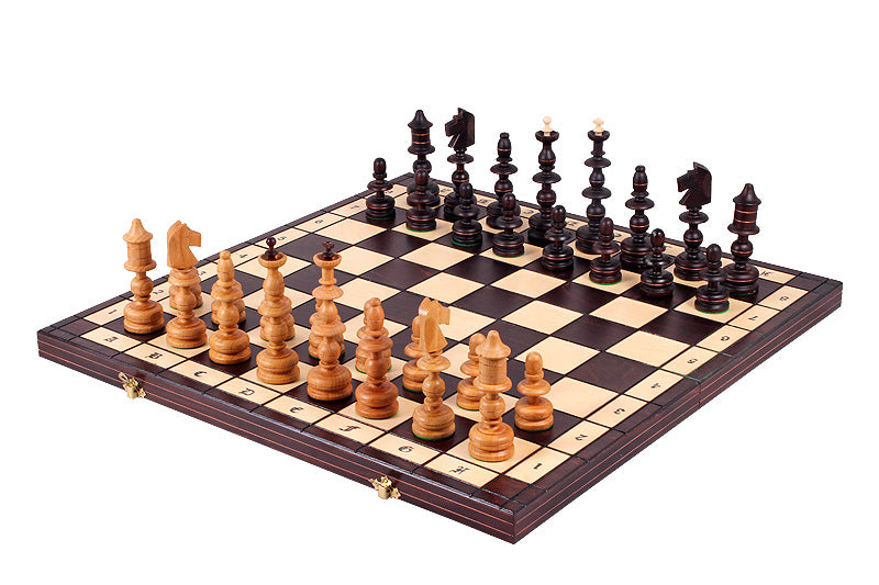 Old Polish Chess Set with Insert Tray (5.5 inch King)