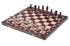 Consul Chess Set Staunton Style with Insert Tray Brown Finish 3.15 in King