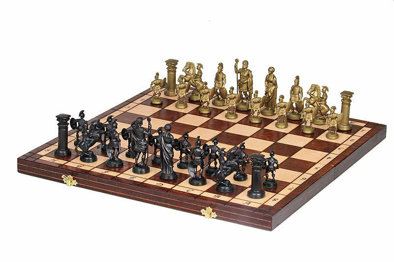 Spartan Chess Set with Weighted Plastic Pieces 4 in King