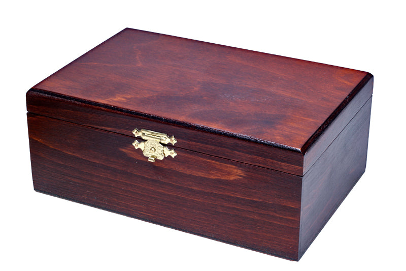 Wooden Chess Box – Staunton No. 5 Compatible, Dark Finish