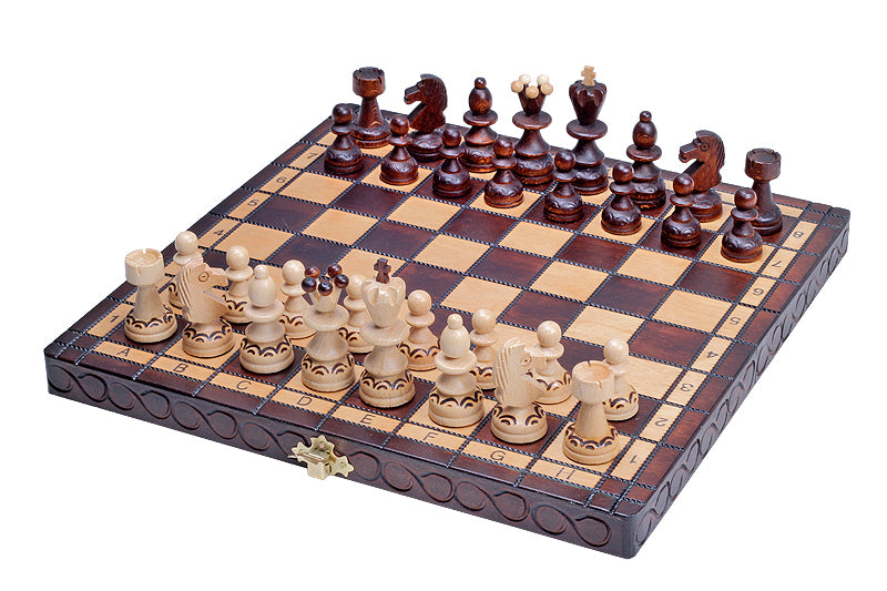 Pearl Small Chess Set with Felt-Lined Storage (2.56 inch King)