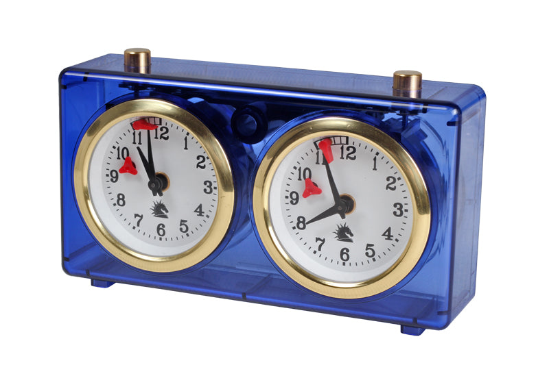 Classic Plastic Chess Clock – Transparent Blue (Small)