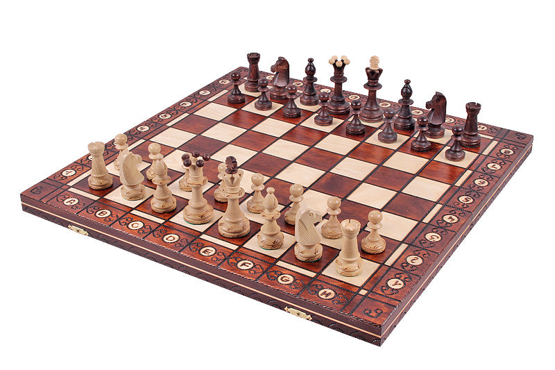 Consul Chess Set with Insert Tray Handcrafted Wooden Set 3.54 in King