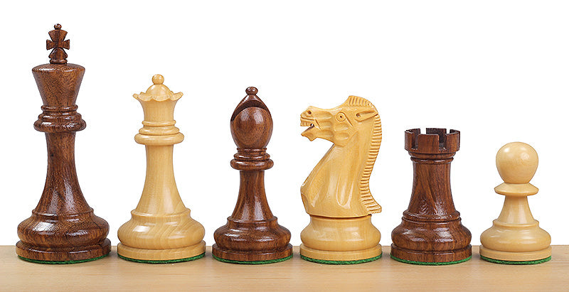 Executive Acacia & Boxwood Chess Pieces – 3.5″ King