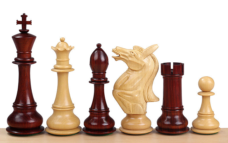Napoleon 6 Inch Chess Pieces – Red Padauk & Boxwood
