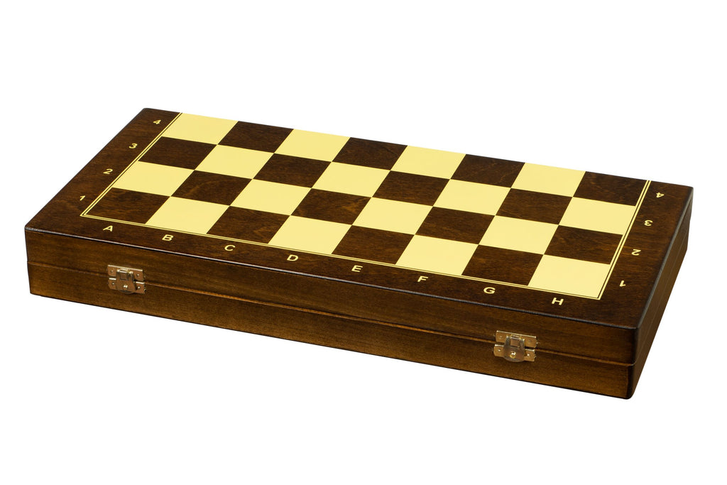 Brown Chess Set with 35 Artistic Pieces and 1.97" Squares Silkscreen Board