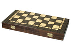 3 in 1 Wooden Game Set 15.75" Board for Chess Checkers and Backgammon