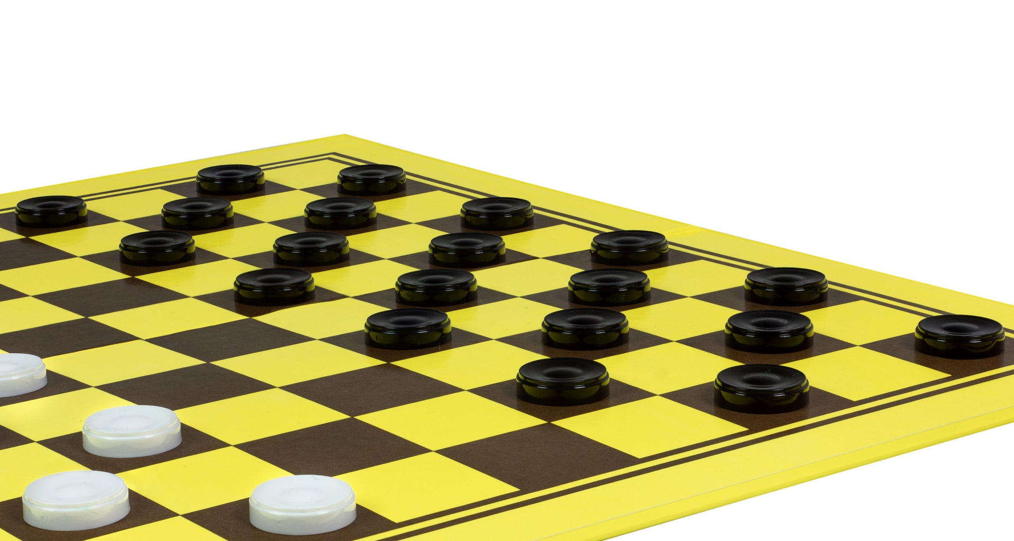 Foldable Cardboard Chess Board 19.7" Yellow and Brown