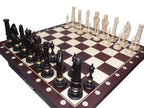 Mahogany Chess Table with Royal Lux Chess Pieces – 21 kg (King: 5.1 in)