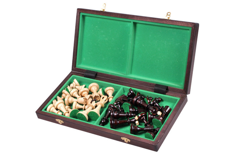 Folding Wooden Chess Set Ace 16.5" Board with Storage and 3.94" King