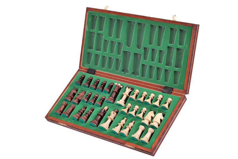 Consul Chess Set with Insert Tray Handcrafted Wooden Set 3.54 in King