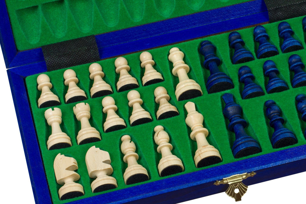 Magnetic Chess Set Blue with Insert Tray (2.36" King)