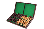 Cesar Small Folding Chess Set Handcrafted Limewood Pieces 23.6" Board