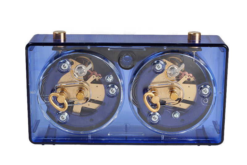 Classic Plastic Chess Clock – Transparent Blue (Small)