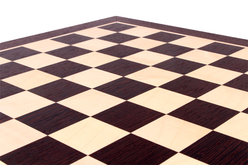 Wenge & Sycamore Chess Board 17.3″ – Without Notation