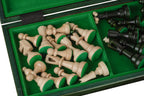 Green Folding Chess Set Ace Size No 4 with 3.94" King and Internal Storage