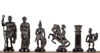Roman Empire Metalized Chess Pieces , Weighted Plastic (3.85 inch King)