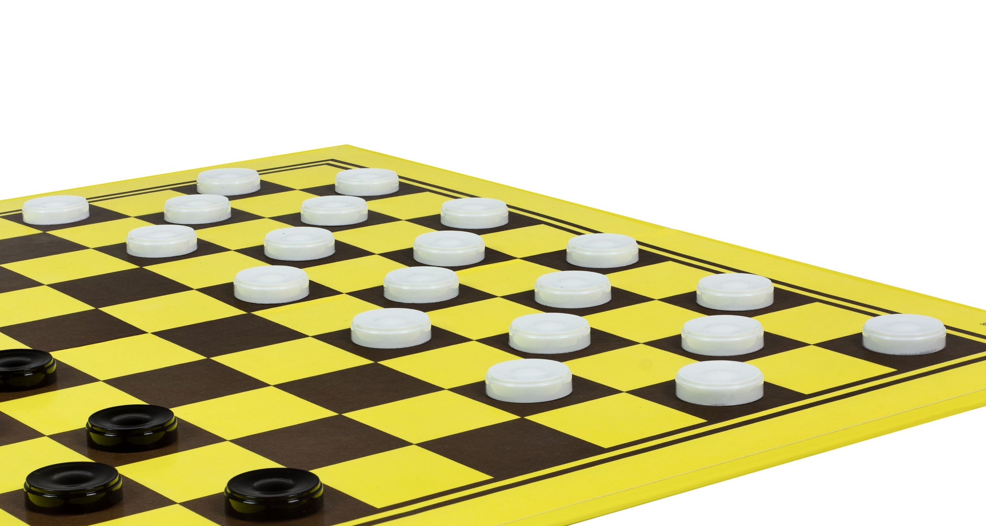 Foldable Cardboard Chess Board 19.7" Yellow and Brown