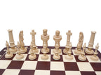 Mahogany Chess Table with Royal Lux Chess Pieces – 21 kg (King: 5.1 in)