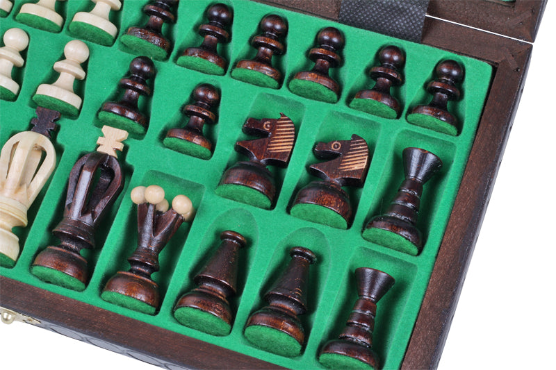 King's Medium Chess Set Brown with Insert Tray (2.36 in King / 60 mm)