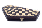 Three Player Wooden Chess Set Large 3.35 in King