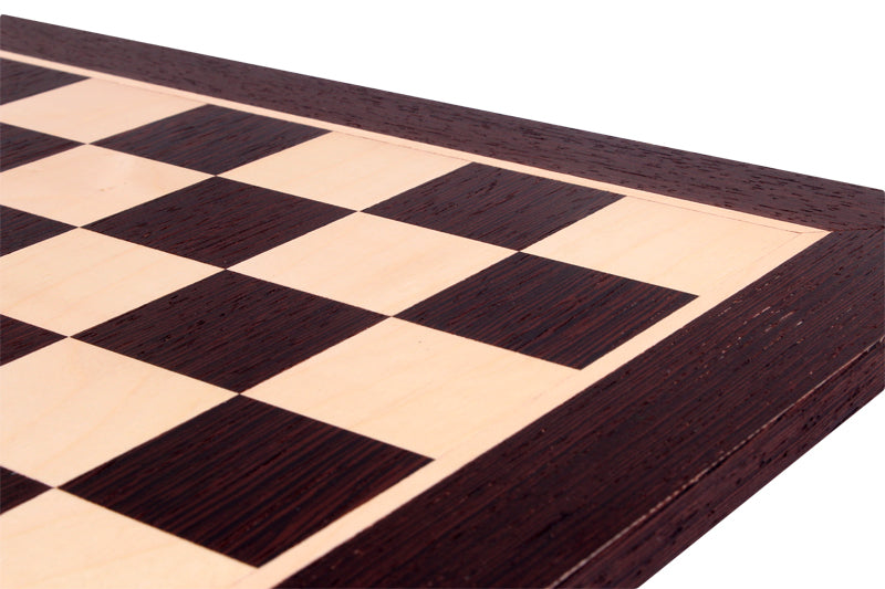 Wenge & Sycamore Chess Board 17.3″ – Without Notation