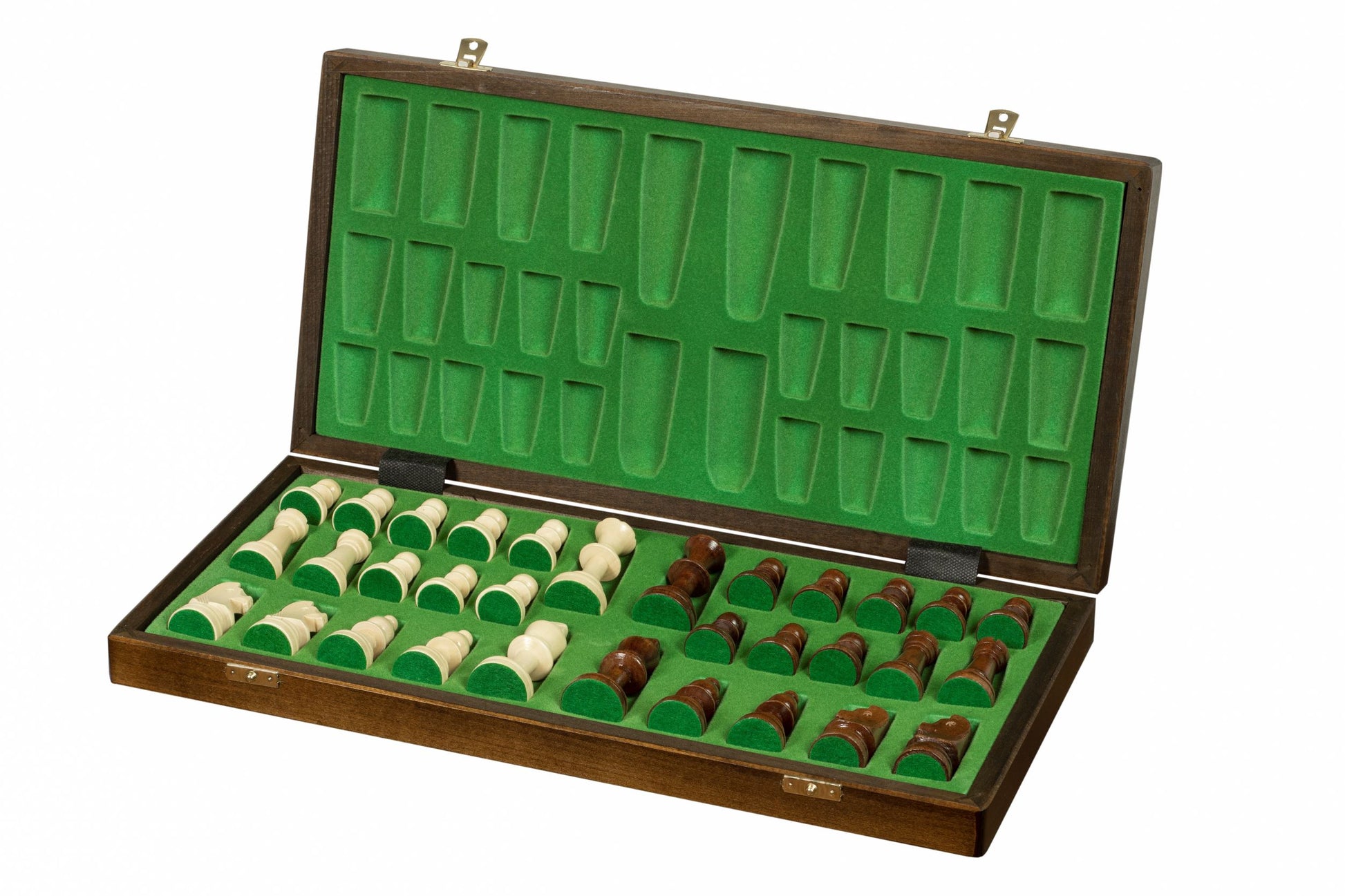 Brown Chess Set with 35 Artistic Pieces and 1.97" Squares Silkscreen Board