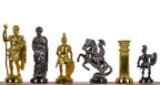 Roman Empire Metalized Chess Pieces , Weighted Plastic (3.85 inch King)