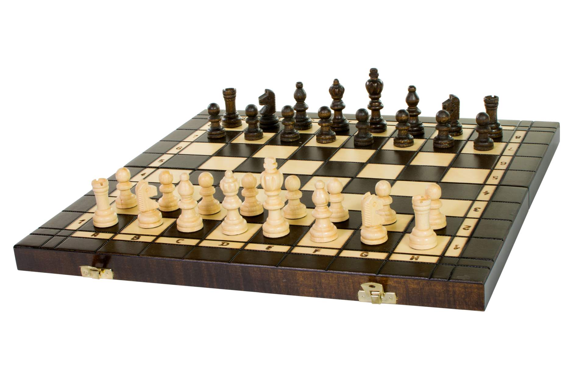 3 in 1 Wooden Game Set 15.75" Board for Chess Checkers and Backgammon