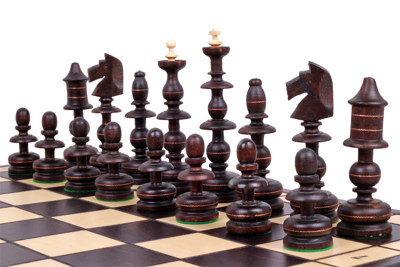 Old Polish Chess Set with Insert Tray (5.5 inch King)