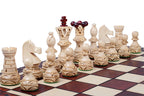 Ambassador Brown Wooden Chess Set – Deluxe Edition with Insert Tray (Size No. 5.5)