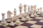 Consul Chess Set Staunton Style with Insert Tray Brown Finish 3.15 in King