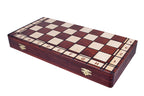 Jowisz Chess Set with Burned Folding Board (3.35 in King / 85 mm)