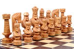 Cesar Small Folding Chess Set Handcrafted Limewood Pieces 23.6" Board