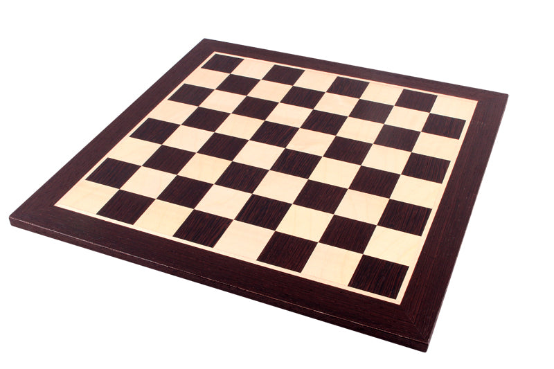 Wenge & Sycamore Chess Board 17.3″ – Without Notation