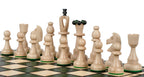 Green Folding Chess Set Ace Size No 4 with 3.94" King and Internal Storage