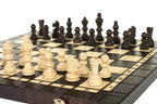3 in 1 Wooden Game Set 15.75" Board for Chess Checkers and Backgammon
