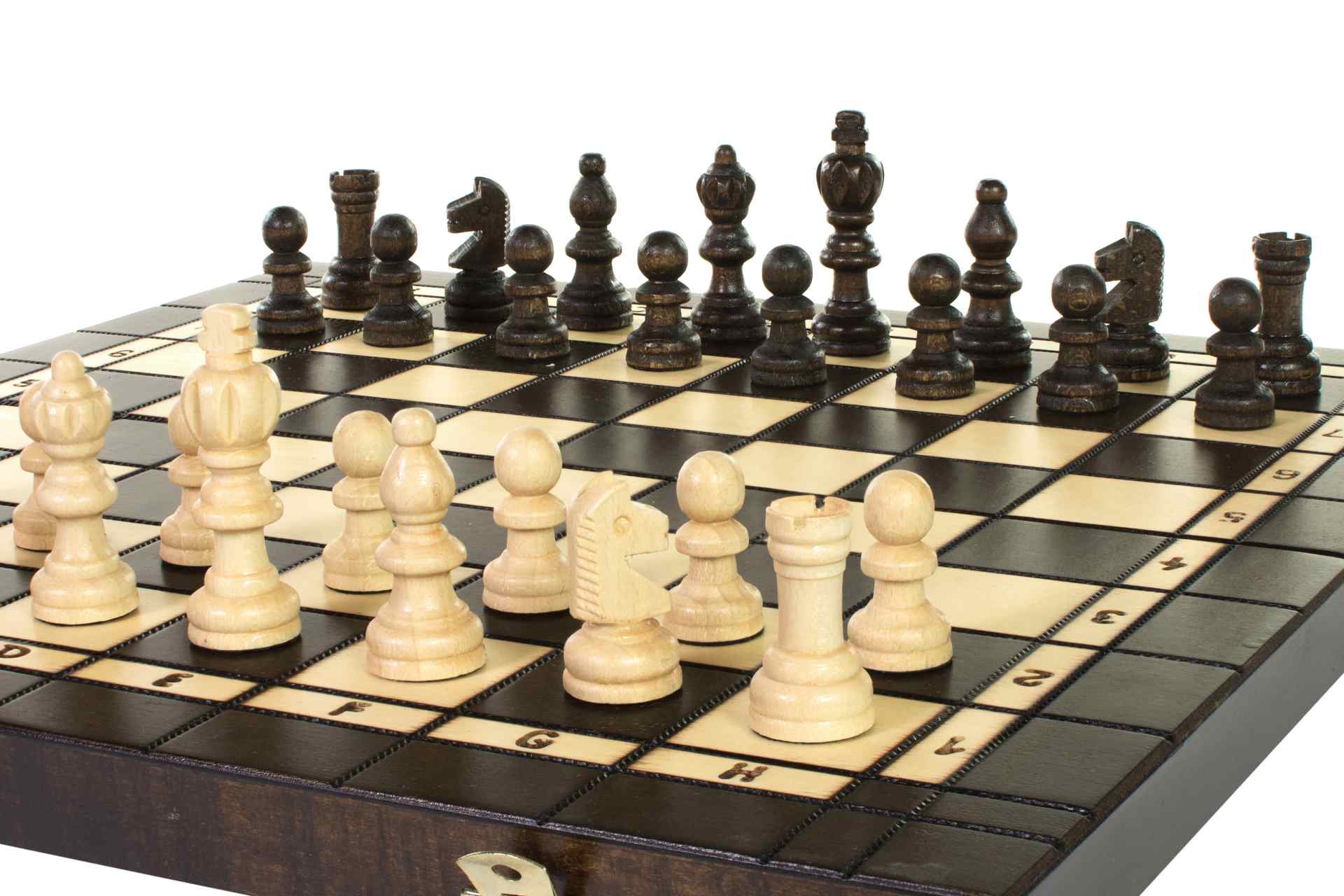 3 in 1 Wooden Game Set 15.75" Board for Chess Checkers and Backgammon