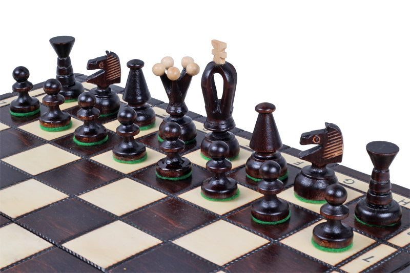 King's Medium Chess Set Brown with Insert Tray (2.36 in King / 60 mm)