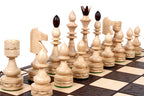 Indian Style Chess Set with Burned Folding Board (4.72 in King / 120 mm)