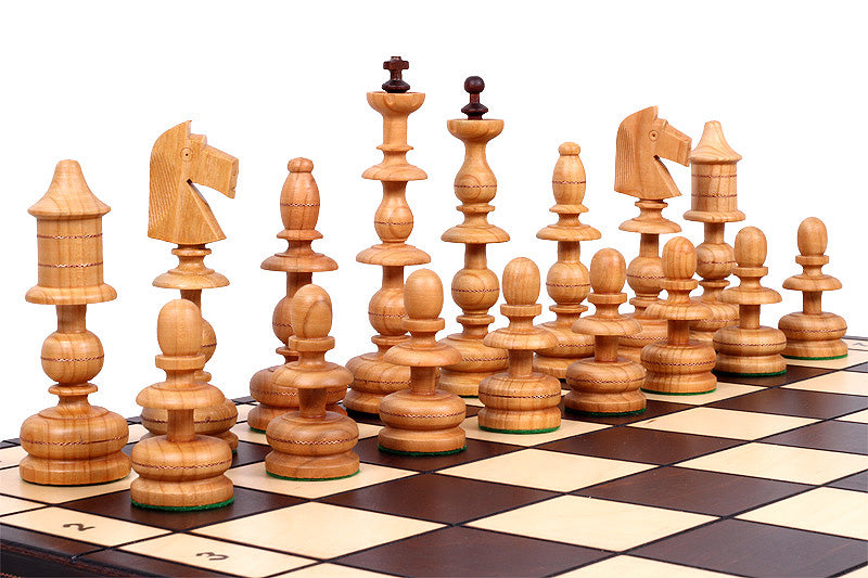 Old Polish Chess Set with Insert Tray (5.5 inch King)