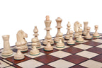 Jowisz Chess Set with Burned Folding Board (3.35 in King / 85 mm)