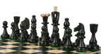 Green Folding Chess Set Ace Size No 4 with 3.94" King and Internal Storage