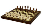Brown Chess Set with 35 Artistic Pieces and 1.97" Squares Silkscreen Board