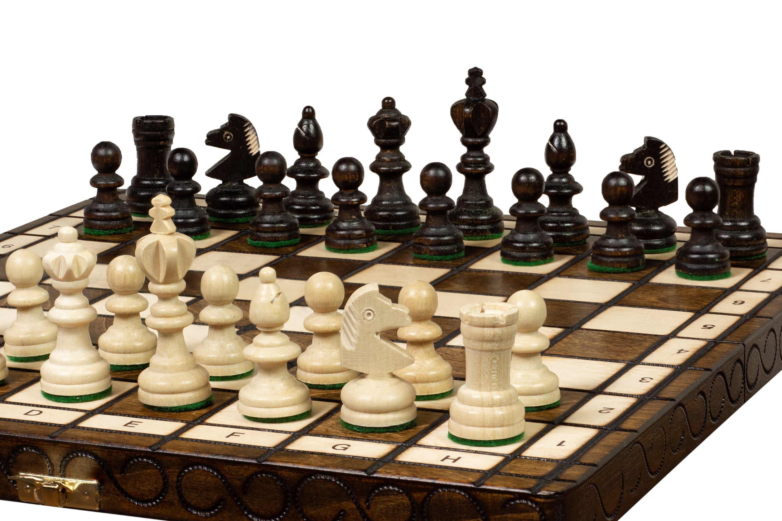 Polish Classic Wooden Chess Set 13.8 in with Insert Tray (2.36 inch King)
