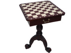 Mahogany Chess Table with Drawers – 21.6 in Board (54 cm)