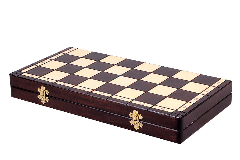Folding Wooden Chess Set Ace 16.5" Board with Storage and 3.94" King